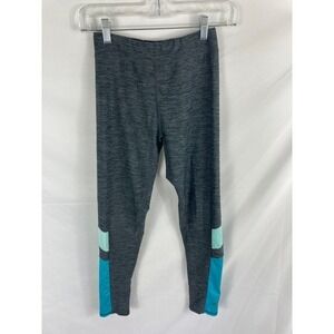 Adidas Girls Grey Blue Leggings Size Large 12/14